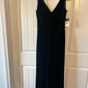 Ralph Lauren Deep Green Velvet Maxi Dress